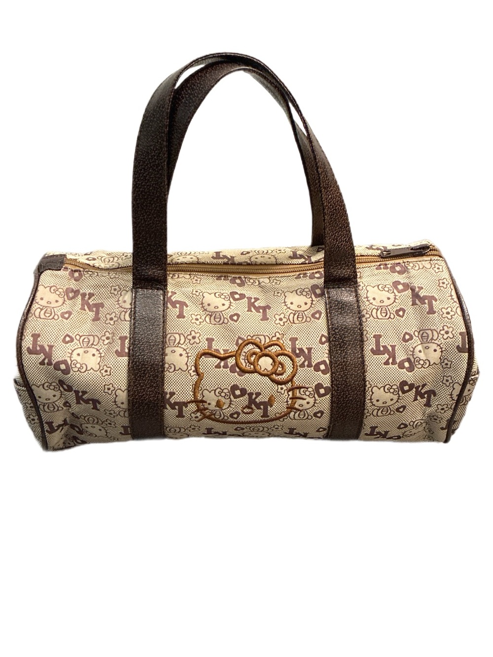 Y2K Rare Hello Kitty Coquette Monogram brown Barrel bag